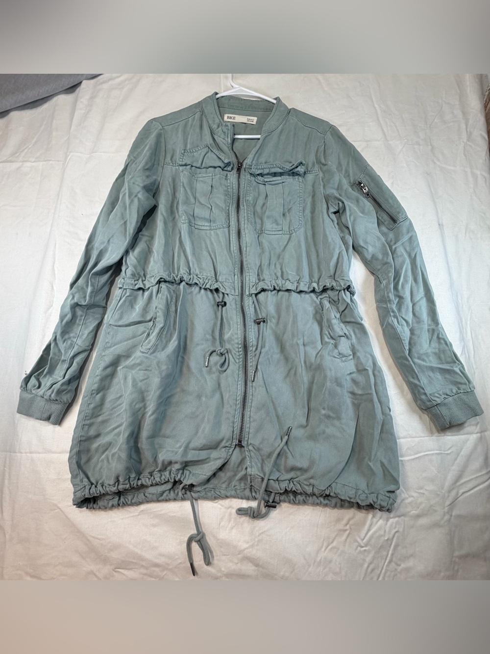 BKE Teal Drawstring Utility Jacket